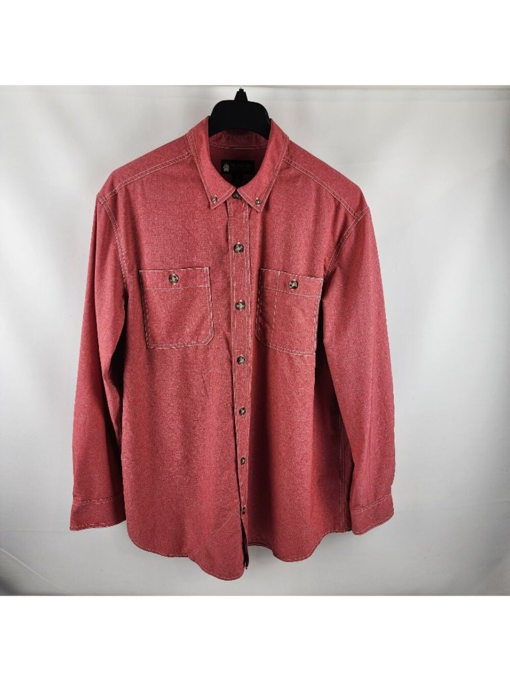 Alaskan Hardgear Shirt Mens XL Red Bush Pilot L/S Button Down Collar